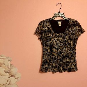 Jones New York Rose Shaped Blouse